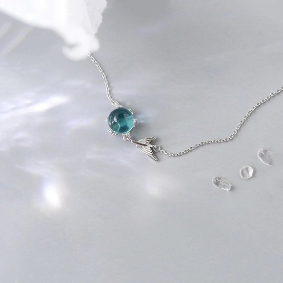 NEW 925 Sterling Silver Crystal Mermaid Bracelet - Picture 7 of 11